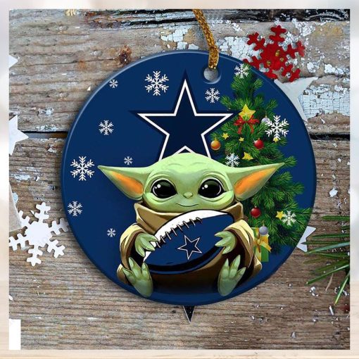 Dallas Cowboys Baby Yoda Ornament Christmas Tree Decorations NFL Gifts