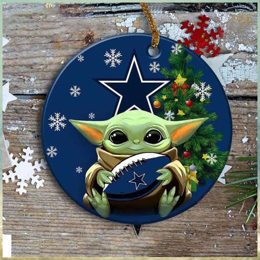 Dallas Cowboys Baby Yoda Ornament Christmas Tree Decorations NFL Gifts