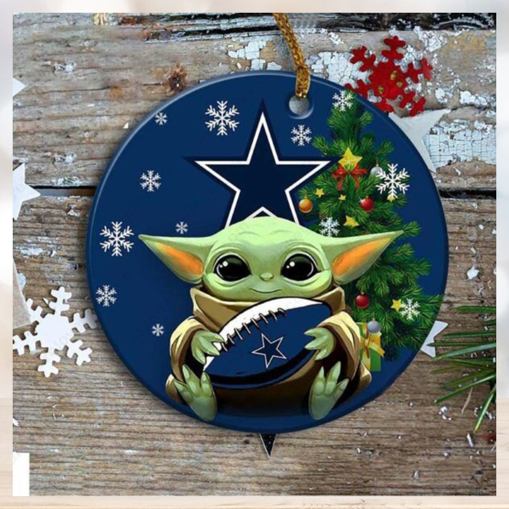 Dallas Cowboys Baby Yoda Ornament Dallas Cowboys Baby Yoda Ornament