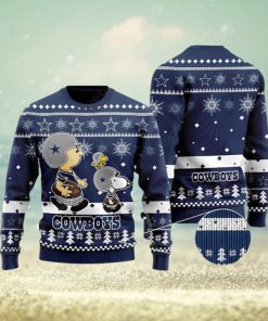 Dallas Cowboys Charlie Brown Peanuts Snoopy Ugly Christmas Sweater 3D Printed Men And Women Holiday Gift