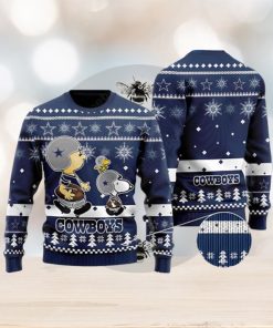 Dallas Cowboys Charlie Brown Peanuts Snoopy Ugly Christmas Sweater 3D Printed Men And Women Holiday Gift