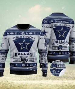 Dallas Cowboys Est 1960 Ugly Christmas Sweater 3D Printed Men And Women Holiday Gift