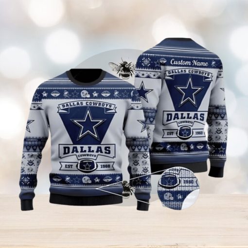 Dallas Cowboys Est 1960 Ugly Christmas Sweater 3D Printed Men And Women Holiday Gift