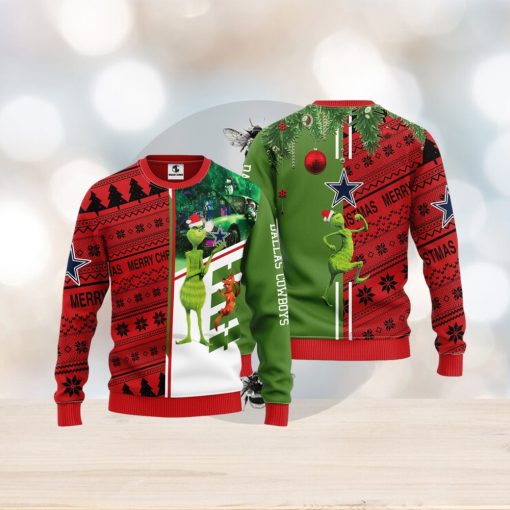 Dallas Cowboys Grinch & Scooby Doo Christmas Ugly Sweater