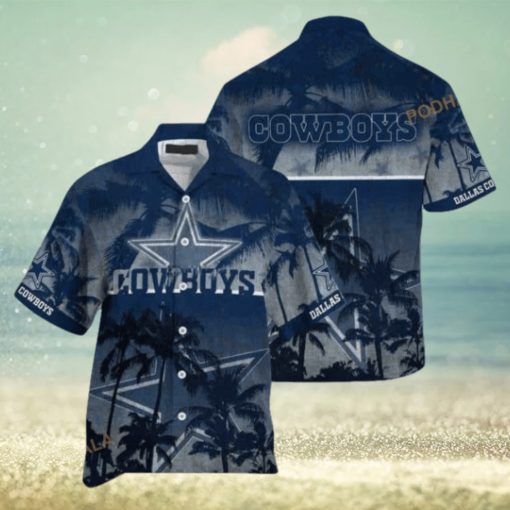 Dallas Cowboys Hawaiian Shirt, Vintage Gift For Football Fans Aloha Shirt