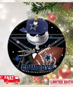 Dallas Cowboys Jack Skellington Nightmare Before Christmas 2023 Xmas Tree Decorations Ornament
