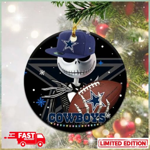 Dallas Cowboys Jack Skellington Nightmare Before Christmas 2023 Xmas Tree Decorations Ornament
