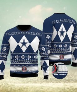 Dallas Cowboys Logo American Football Ugly Christmas Sweater 3D Printed Men And Women Holiday Gift