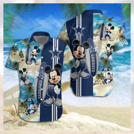 Dallas Cowboys Mickey Mouse Hawaiian Shirt