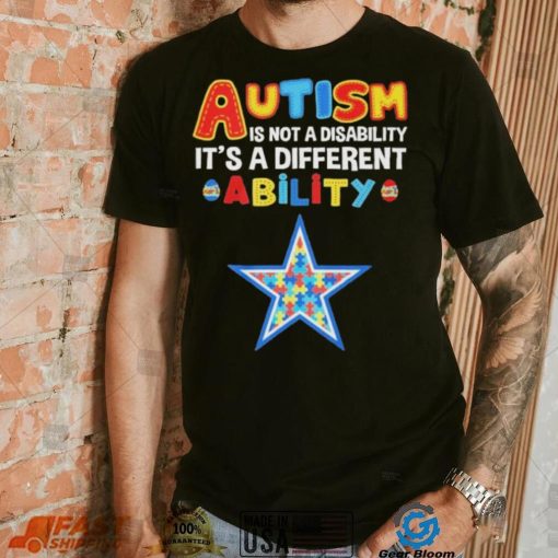 Dallas Cowboys NFL Autism Is Not A Disability Shirt