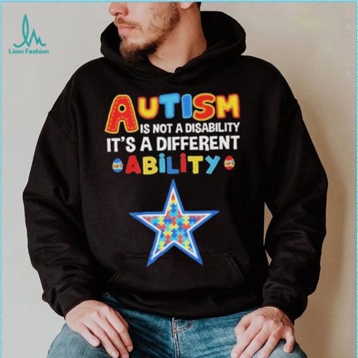 Dallas Cowboys NFL Autism Is Not A Disability Shirt