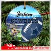 Dallas Cowboys NFL Fans Christmas Ornament Custom Name