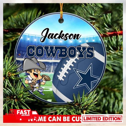 Dallas Cowboys NFL Fans Christmas Ornament Custom Name