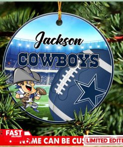 Dallas Cowboys NFL Fans Christmas Ornament Custom Name