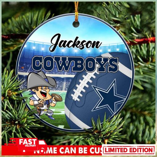 Dallas Cowboys NFL Fans Christmas Ornament Custom Name