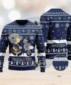 Dallas Cowboys Peanuts Snoopy Charlie Brown Knitting Pattern 3D Print Ugly Sweater
