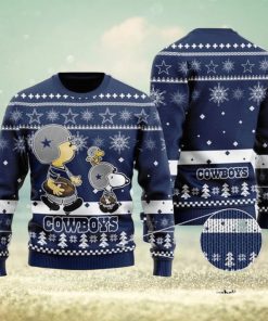 Dallas Cowboys Peanuts Snoopy Charlie Brown Knitting Pattern 3D Print Ugly Sweater