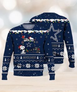 Dallas Cowboys Ugly Sweater Snoopy Night Ugly Christmas Sweater 3D Printed Men And Women Holiday Gift