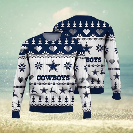 Dallas Cowboys Ugly Sweater Vintage Cowboys Ugly Christmas Sweater 3D Printed Men And Women Holiday Gift