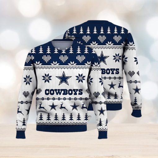 Dallas Cowboys Ugly Sweater Vintage Cowboys Ugly Christmas Sweater 3D Printed Men And Women Holiday Gift