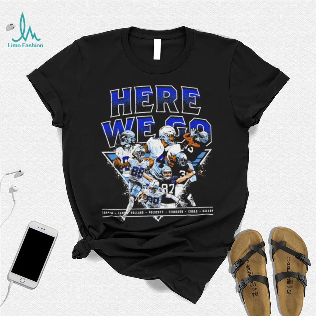 Dallas Cowboys football here we go players action pose draw shirt Dallas Cowboys football here we go players action pose draw shirt