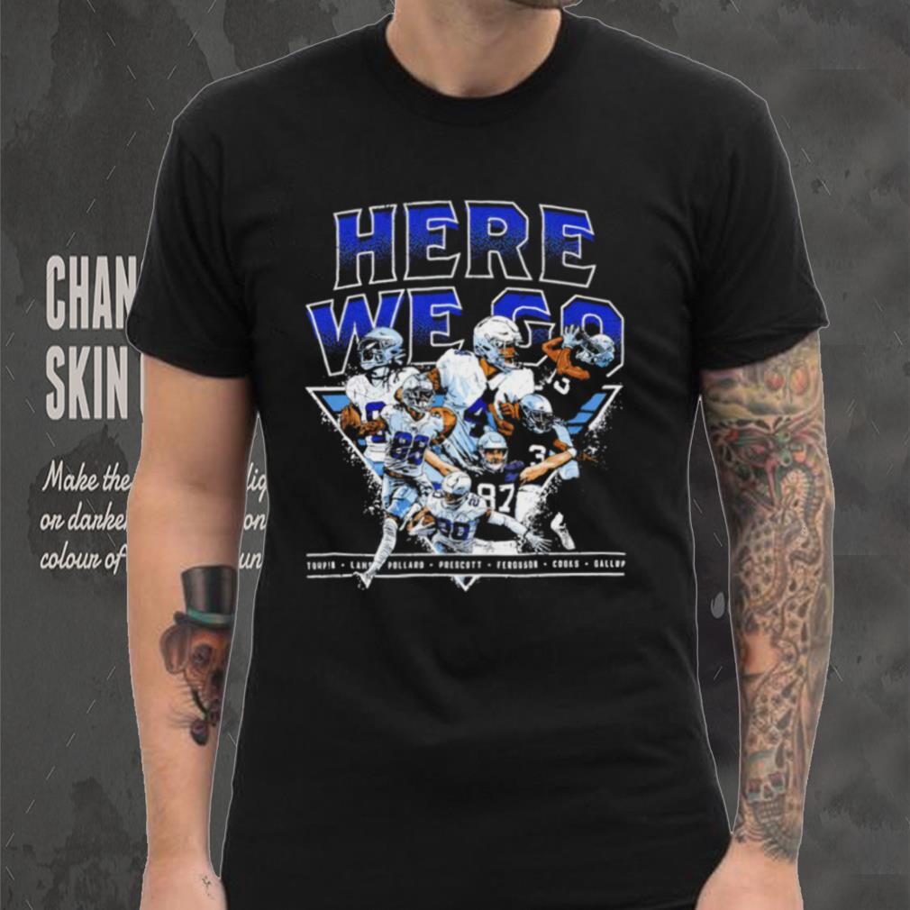 Dallas Cowboys football here we go players action pose draw shirt Dallas Cowboys football here we go players action pose draw shirt