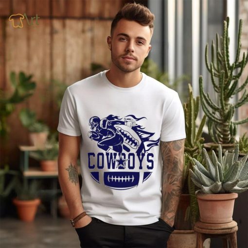 Dallas Cowboys football player half a ball logo shirt