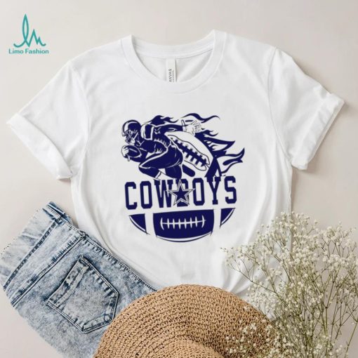 Dallas Cowboys football player half a ball logo shirt