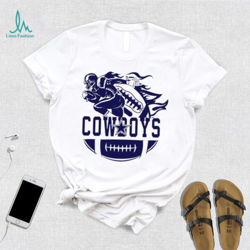 Dallas Cowboys football player half a ball logo shirt