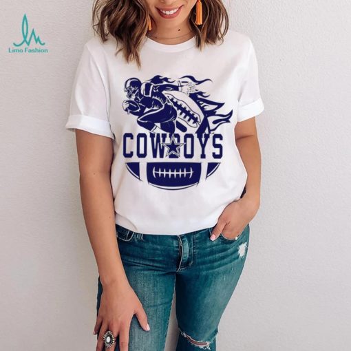 Dallas Cowboys football player half a ball logo shirt