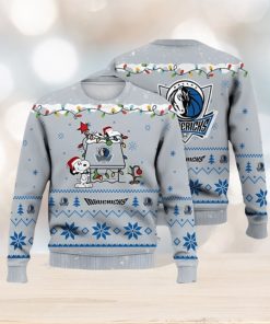 Dallas Mavericks Snoopy Christmas Light Woodstock Snoopy Ugly Christmas Sweater 3D Printed Men And Women Holiday Gift