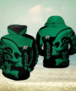Dallas Stars NHL Skull 3D Printed Hoodie