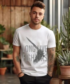 Damen Part Two Long Live The Fighters Distressed Chest Poster T Shirt