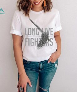 Damen Part Two Long Live The Fighters Distressed Chest Poster T Shirt