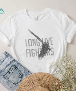 Damen Part Two Long Live The Fighters Distressed Chest Poster T Shirt