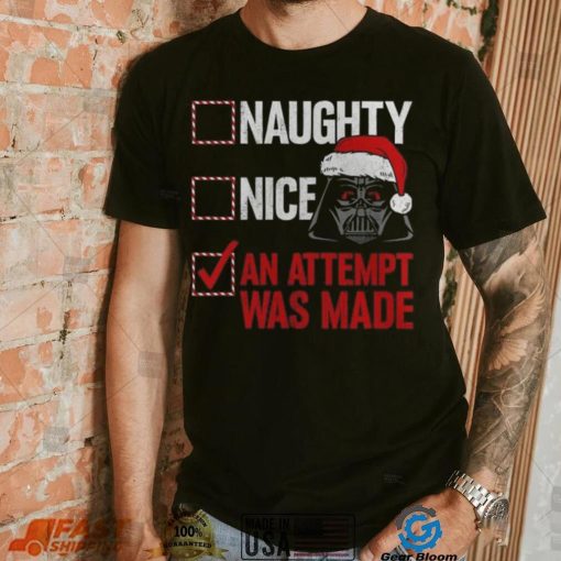 Darth Vader Star Wars Mad Engine Youth Naughty List T Shirt