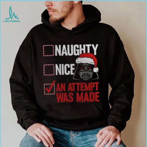 Darth Vader Star Wars Mad Engine Youth Naughty List T Shirt