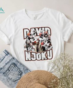 David Njoku number 85 Cleveland Browns football player pose retro shirt