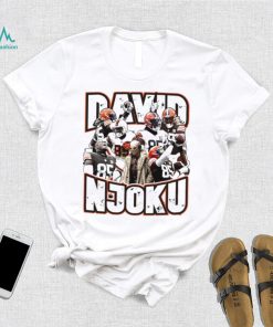 David Njoku number 85 Cleveland Browns football player pose retro shirt