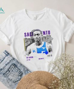 De’Aaron Fox Sacramento Kings basketball player information paper shirt