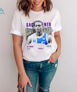 De’Aaron Fox Sacramento Kings basketball player information paper shirt