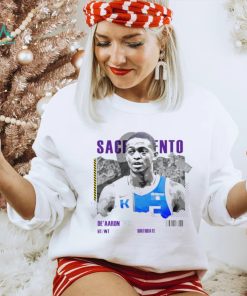 De’Aaron Fox Sacramento Kings basketball player information paper shirt