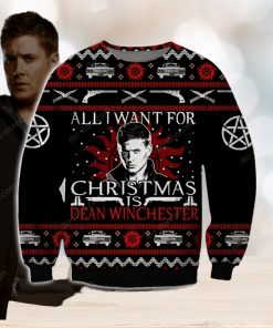 Dean Winchester Knitting Pattern 3D Print Ugly Christmas Sweater Perfect Holiday Gift