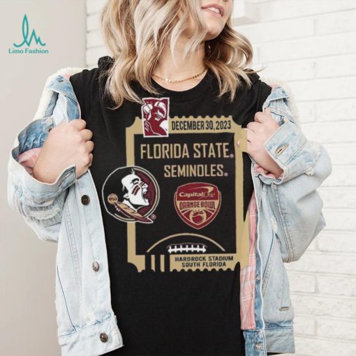 December 30,2023 Florida State Seminoles Capital One Orange Bowl Shirt