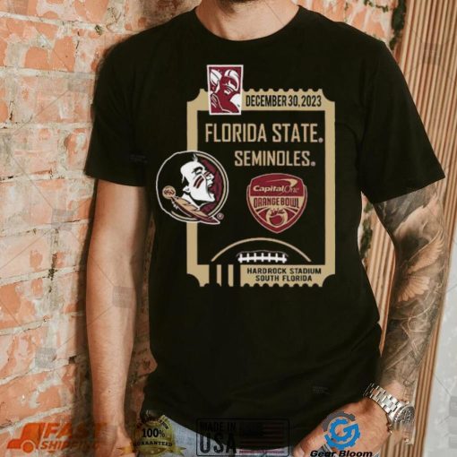 December 30,2023 Florida State Seminoles Capital One Orange Bowl Shirt