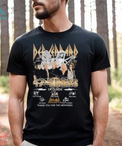 Def Leppard 47 Years 1977 2024 Thank You for the memories signatures shirt