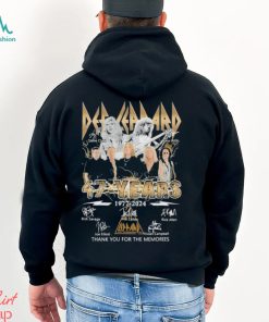 Def Leppard 47 Years 1977 2024 Thank You for the memories signatures shirt