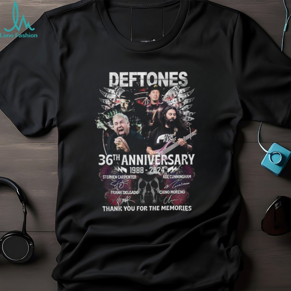 Deftones 36th Anniversary 1988 – 2024 Thank You For The Memories T Shirts -  Limotees