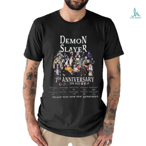 Demon Slayer 7th Anniversary 2016 – 2023 Thank You For The Memories T Shirt