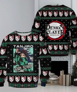 Demon Slayer Anime Tanjiro Kamado Knitting Christmas All Over Printed 3D Shirt